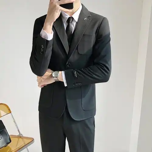 东大门休闲件套两件西装国小韩国小西服帅气男士西服套装