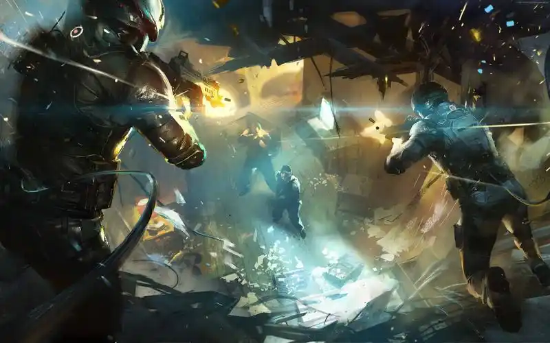 汤姆克兰西的彩虹5k4k壁纸游戏射手士兵警察枪武器火截图艺术4k5k个人