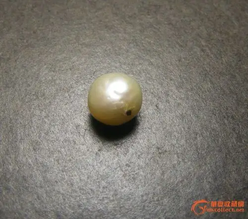 浑圆好包浆的清代.老东珠大珍珠(古代首饰镶嵌件)