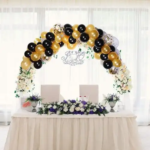 ins风 金属金色黑色透明亮片气球套装 生日派对场地布置-阿里巴巴