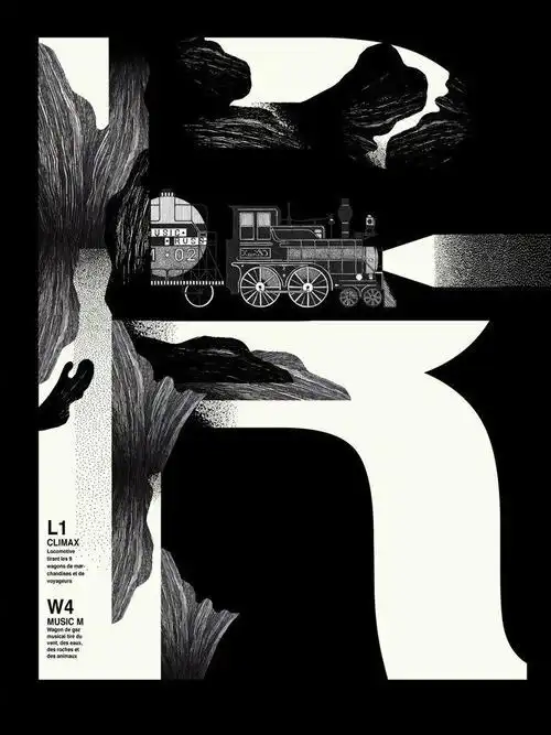 字母与图形创意海报设计欣赏by法国wendystudio