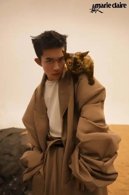 上游时尚易烊千玺四封为嘉人开季和猫咪花瓣和石头演绎自由浪漫