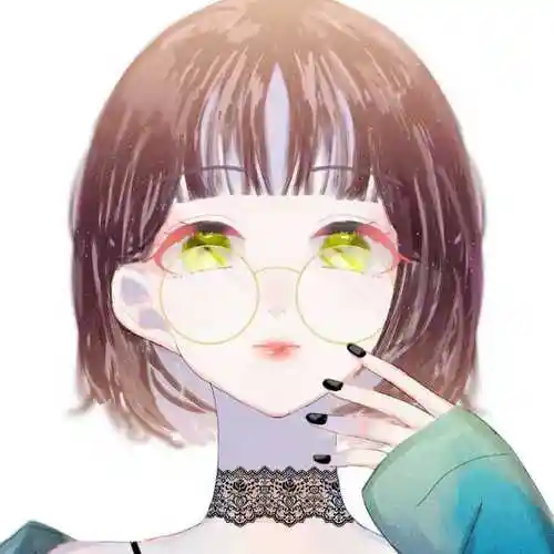 动漫女生头像短发眼镜个性