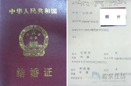 结婚证几经"变脸" 见证共和国60年变迁[组图]