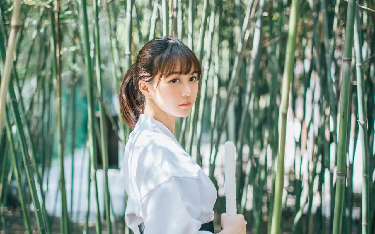 日系剑道服美女写真电脑壁纸 清纯美女,日系美女,甜美美女,可爱女生