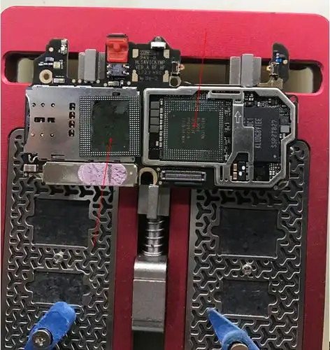 华为p10 plus 不开机,亮红灯故障维修