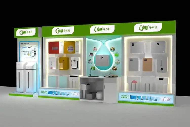 济南净水机展柜制作_净水机展示柜设计 济南净水器展柜制作公司,中岛