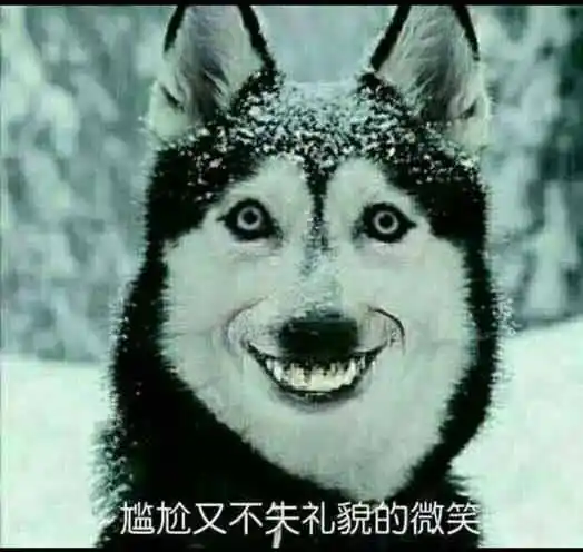 尴尬又不朱礼貌的微笑