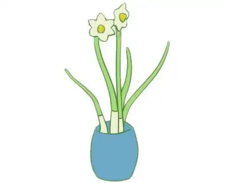 水仙花简笔画的画法步骤教程及图片大全