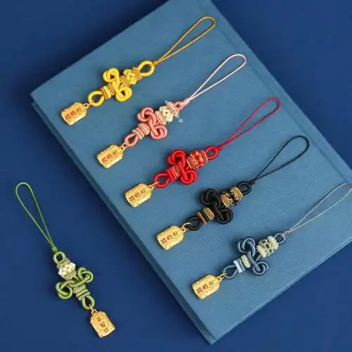 一款纯手工手编文昌结手机链挂绳可加配饰