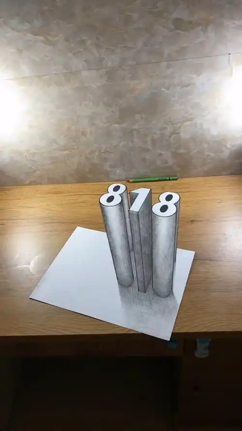 逼真的3d立体画,你爱了吗?#立体画 #素描 #画画