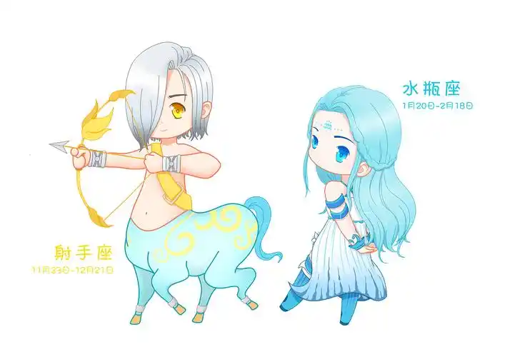 十二星座q版人物设计