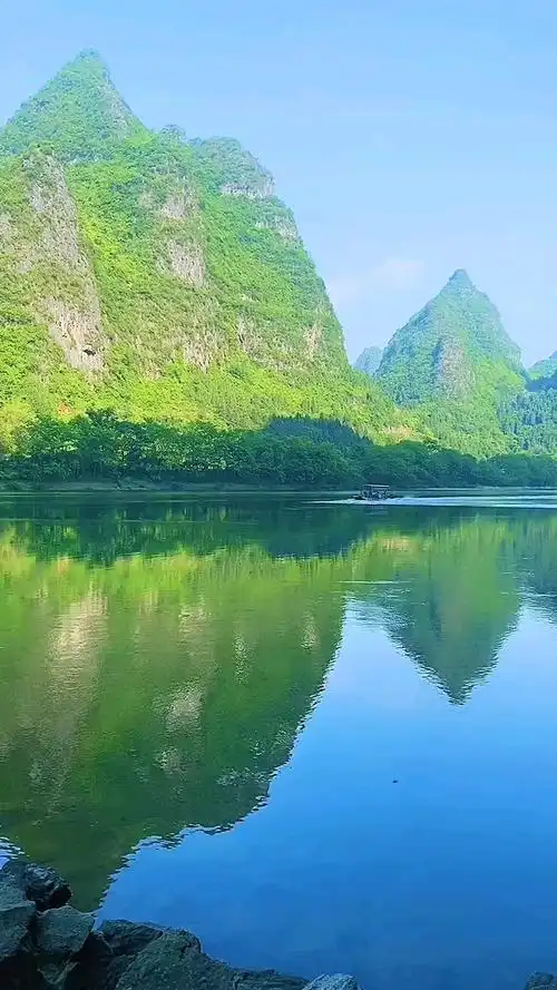 旅游进行时#桂林山水漓江风景如画山清水秀