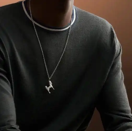 爱马仕男士可调节panache项链磨砂马首轮廓