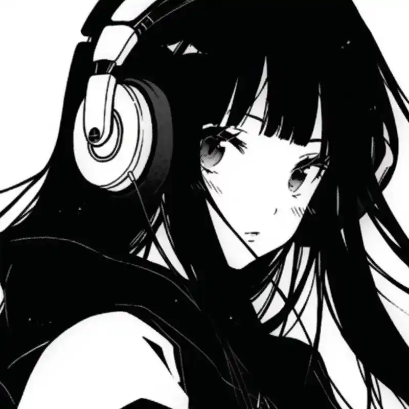 黑白高冷厌世女生头像漫画 - 抖音