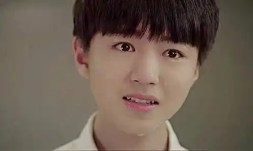 二字弟弟王源性格比较活泼,情感也比较细腻,演起哭戏的他表情管理很