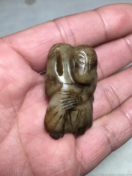 宋代和田白玉玉人