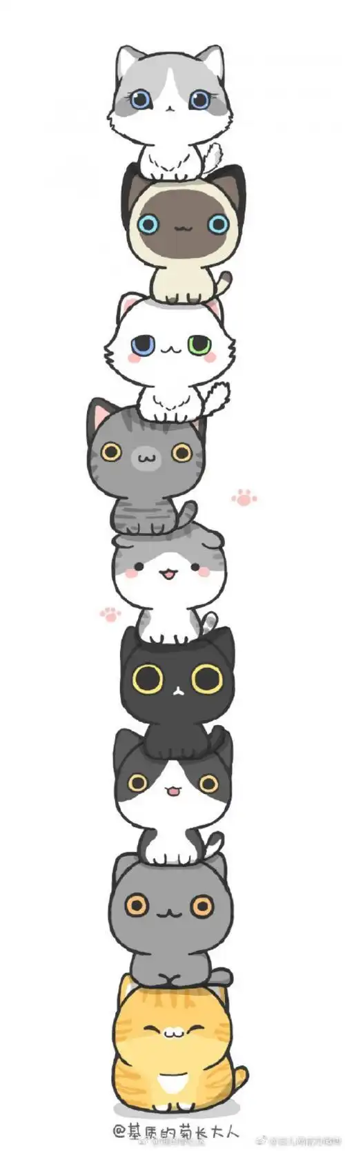 动物表情元素超可爱的手绘猫咪简笔画手绘猫咪简笔画插画手绘插画分享