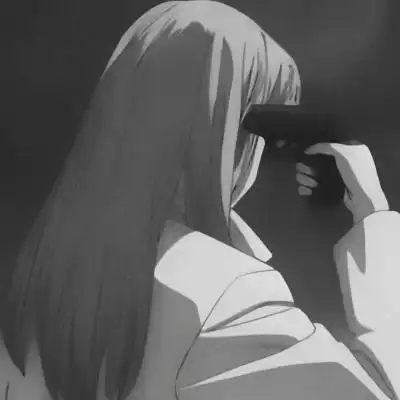 丧动漫女头黑白 流泪伤感的丧系列黑白动漫女头高清图片_女生头像_美