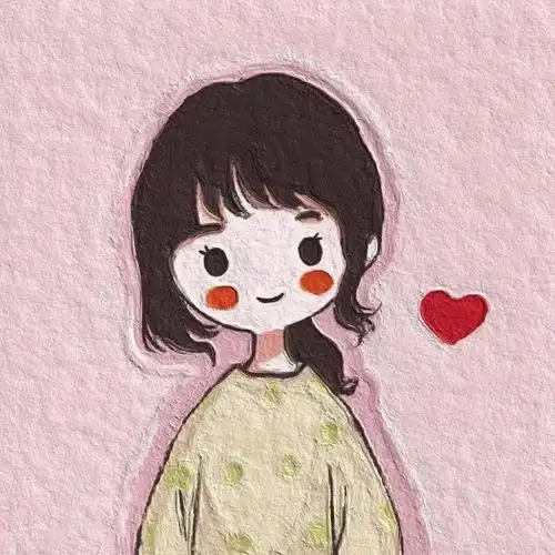 油画风女生微信头像