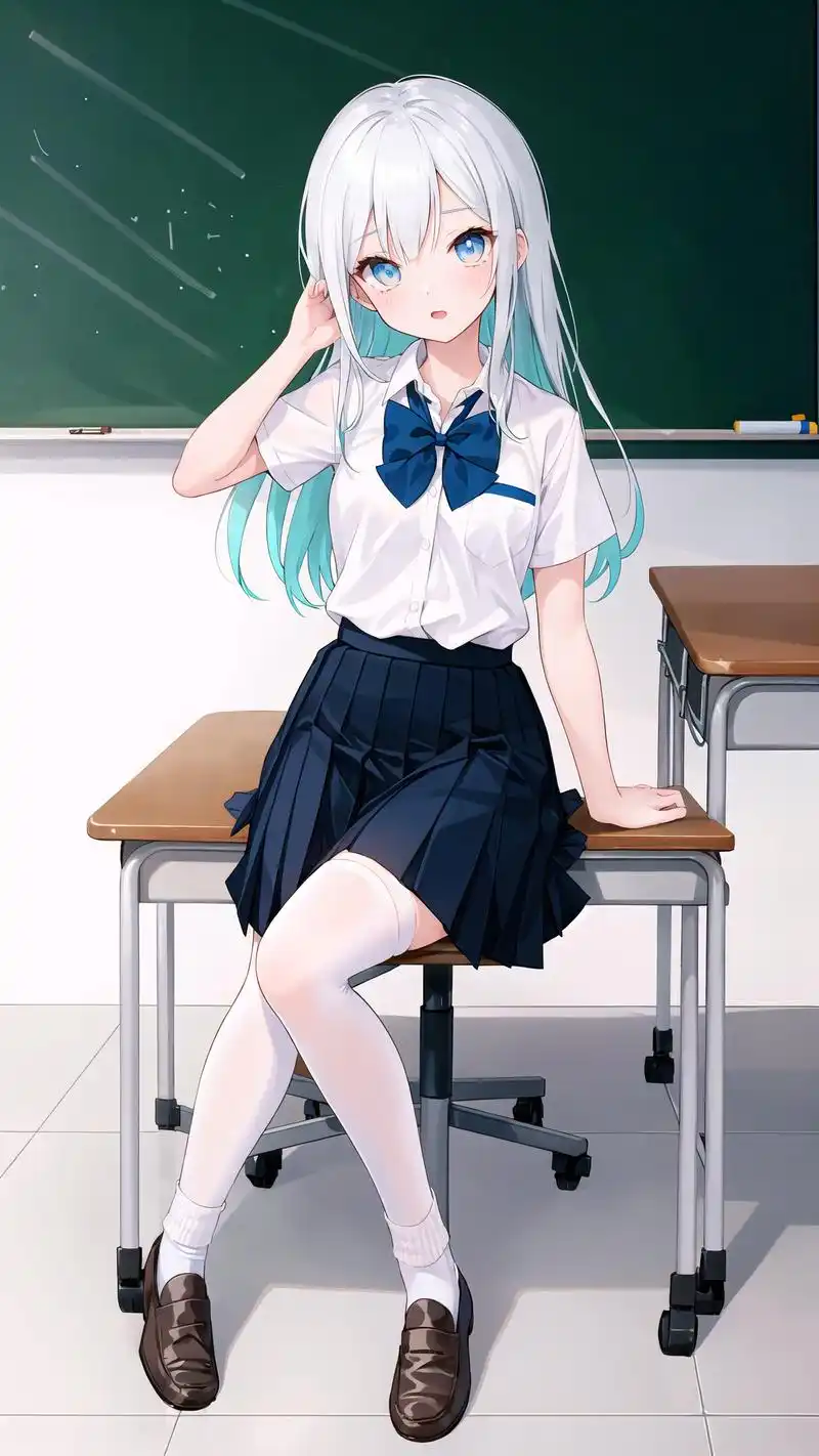 二次元风:教室中的校服少女|第9期