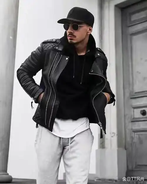 春季男士如何将机车夹克穿搭的既帅气又有硬汉男人味