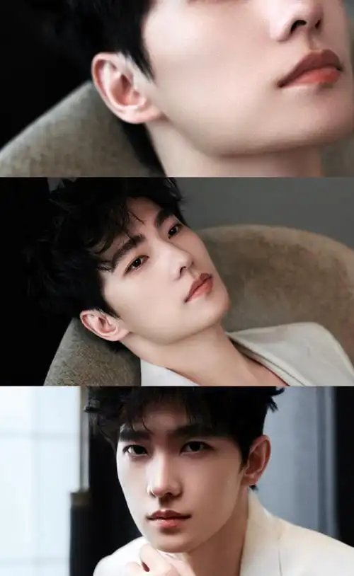 杨洋汉玉白西装造型##杨洋乳酪色西装