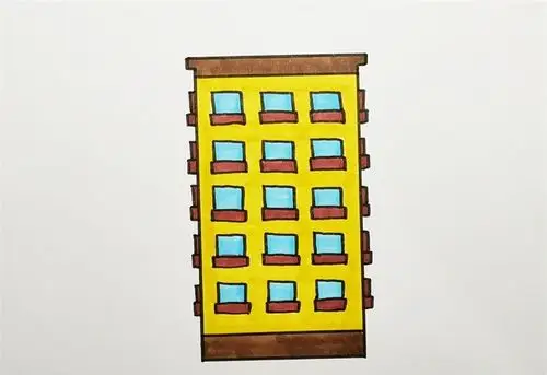 楼房怎么画简单又漂亮_简笔画教程_简笔画大全