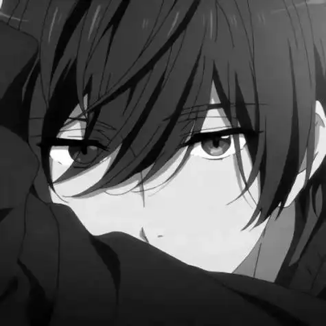 黑白头像动漫丧男