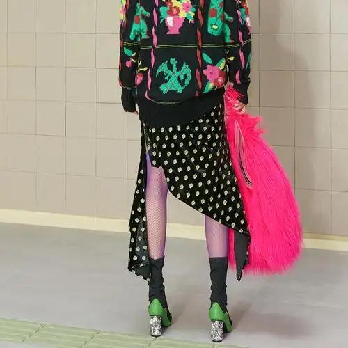 uooyaa乌丫2019冬季新款正品趣味怪兽半身裙