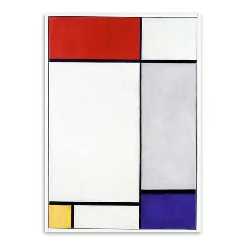 轻艺术 大师名画 蒙德里安 抽象 油画 海报…-堆糖,美好生活研究所