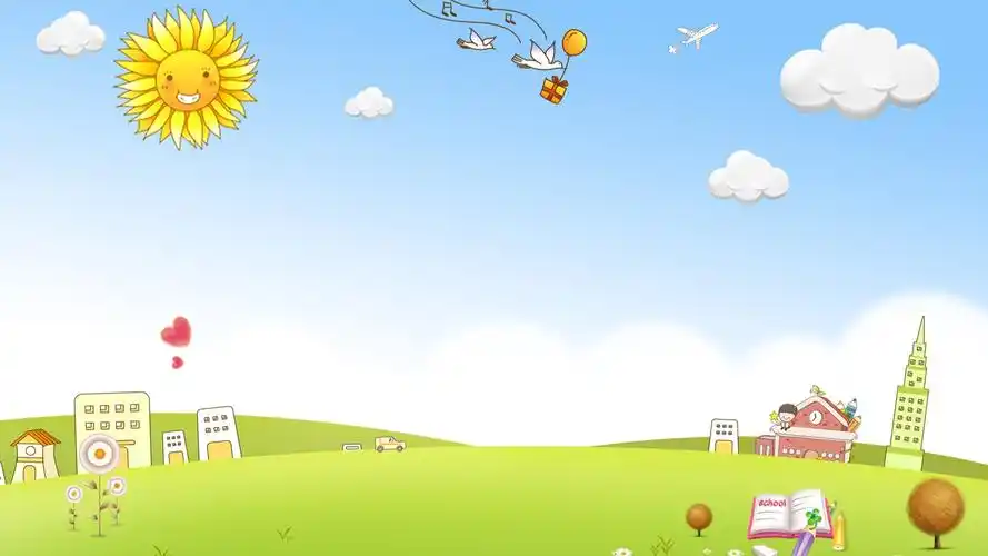 ppt模板7个可爱卡通ppt背景素材