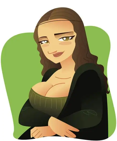 西方人,一个人,无人,站,笑,双手交叉,微笑,露齿笑,竖图,插画,室内