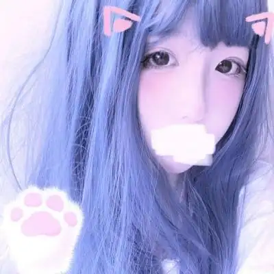 仙女女生头像蓝色发头像