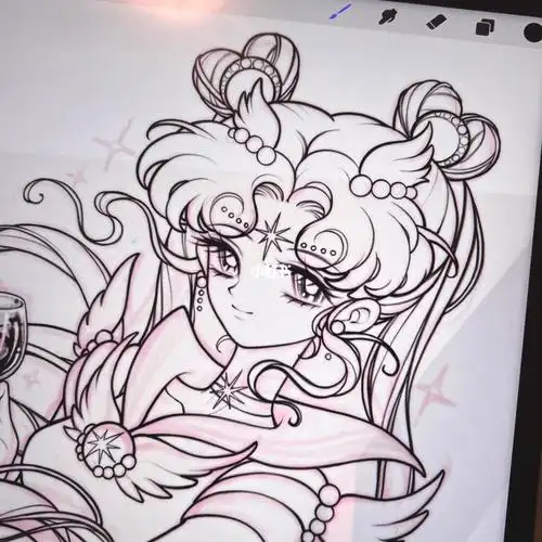 美少女战士  #水冰月  #纹身手稿