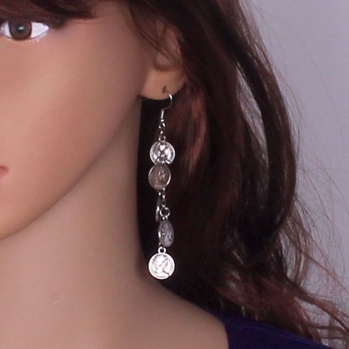 ins风超仙甜美复古美女女王头像耳环女冷淡风耳饰新款