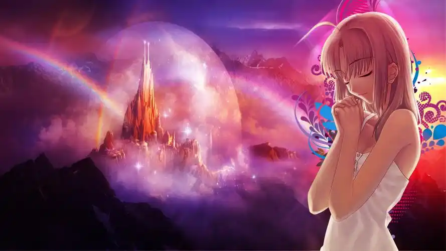 求闭眼祈祷的卡通高清图