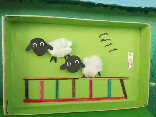 洁白的棉花,毛茸茸,软绵绵,做成小绵羊萌萌哒