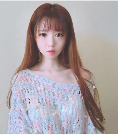 艾丝假发 空气刘海长直发 齐刘海长发