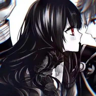 黑白动漫情侣头像一对永远低头为你带路