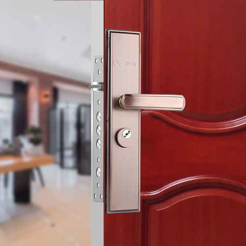 玥玛防盗门锁套装入户门锁c级锁芯大门木门机械锁红古铜加厚不锈钢