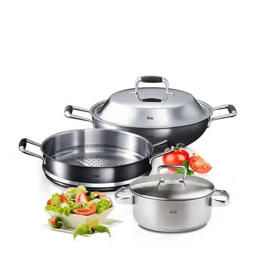 【fissler菲仕乐 锅具套装】fissler/菲仕乐亚洲多层钢中式双柄炒锅32