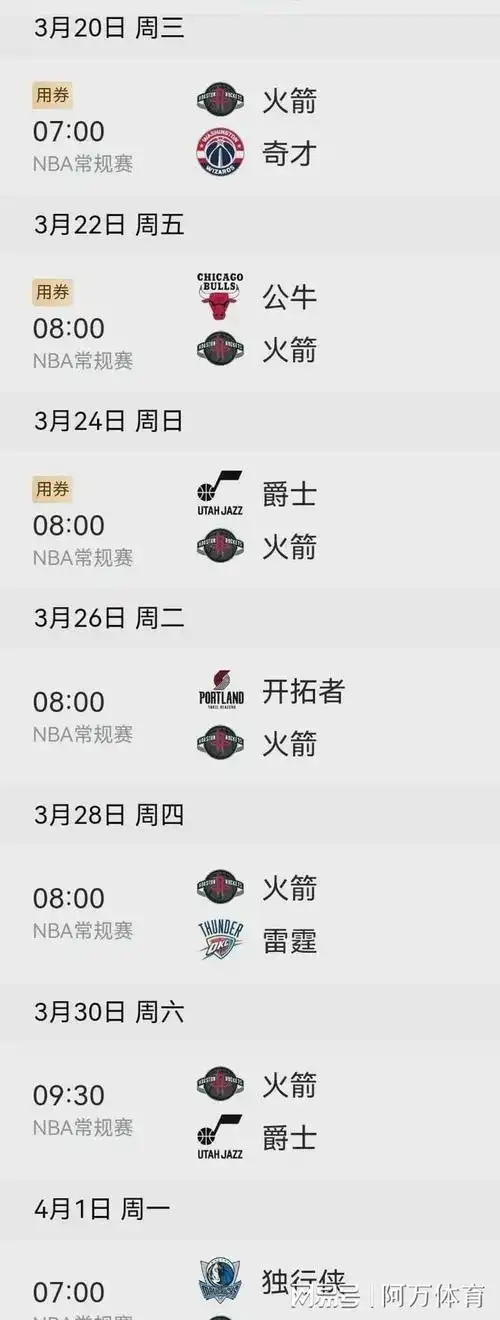 火箭赛程力争取得9胜6负以41胜41负结束本赛季附加赛尽力就好