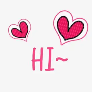 本作品全称为《粉色卡通粉爱心hi字母字体创意艺术字素材》,在整个