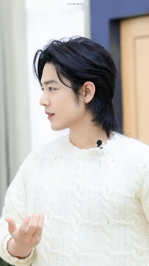 肖战白色圆领毛衣##肖战摸恐怖箱