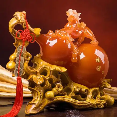 礼之源 风水葫芦貔貅招财摆件 工艺品家居装饰品创意客厅摆设 开业