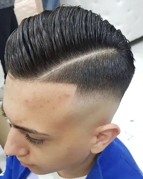 很有型的男士发型,二八分界头