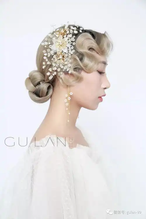 【谷兰】精致复古手推波低盘发造型