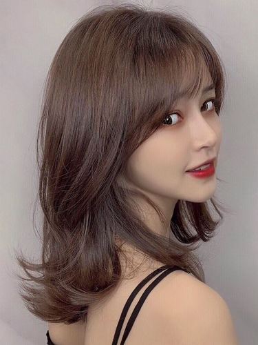 假发女中长发网红锁骨发微卷短发圆脸短卷发假发套头自然全头套式