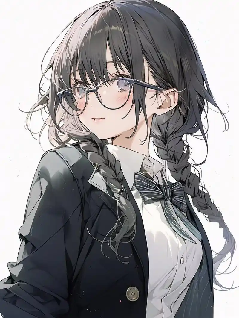 二次元# 眼镜搭配麻花辫,这一看就是优等生啊[三哈]
